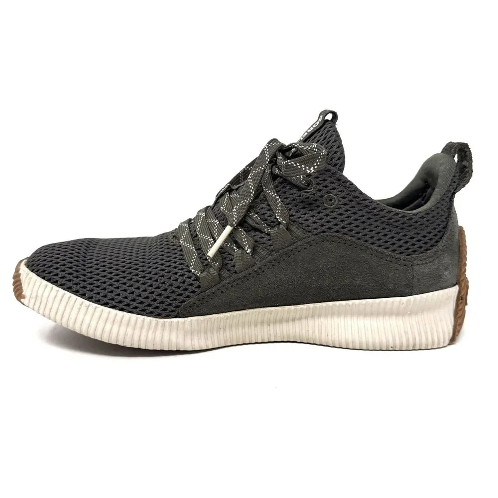 Sorel Out N About Plus Waterproof Sneaker Womens Size 8.5 Suede Mesh Olive Sage